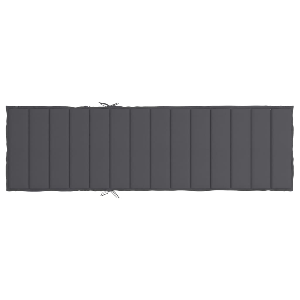 Jastuk za ležaljku antracit 200 x 50 x 3 cm od tkanine Oxford