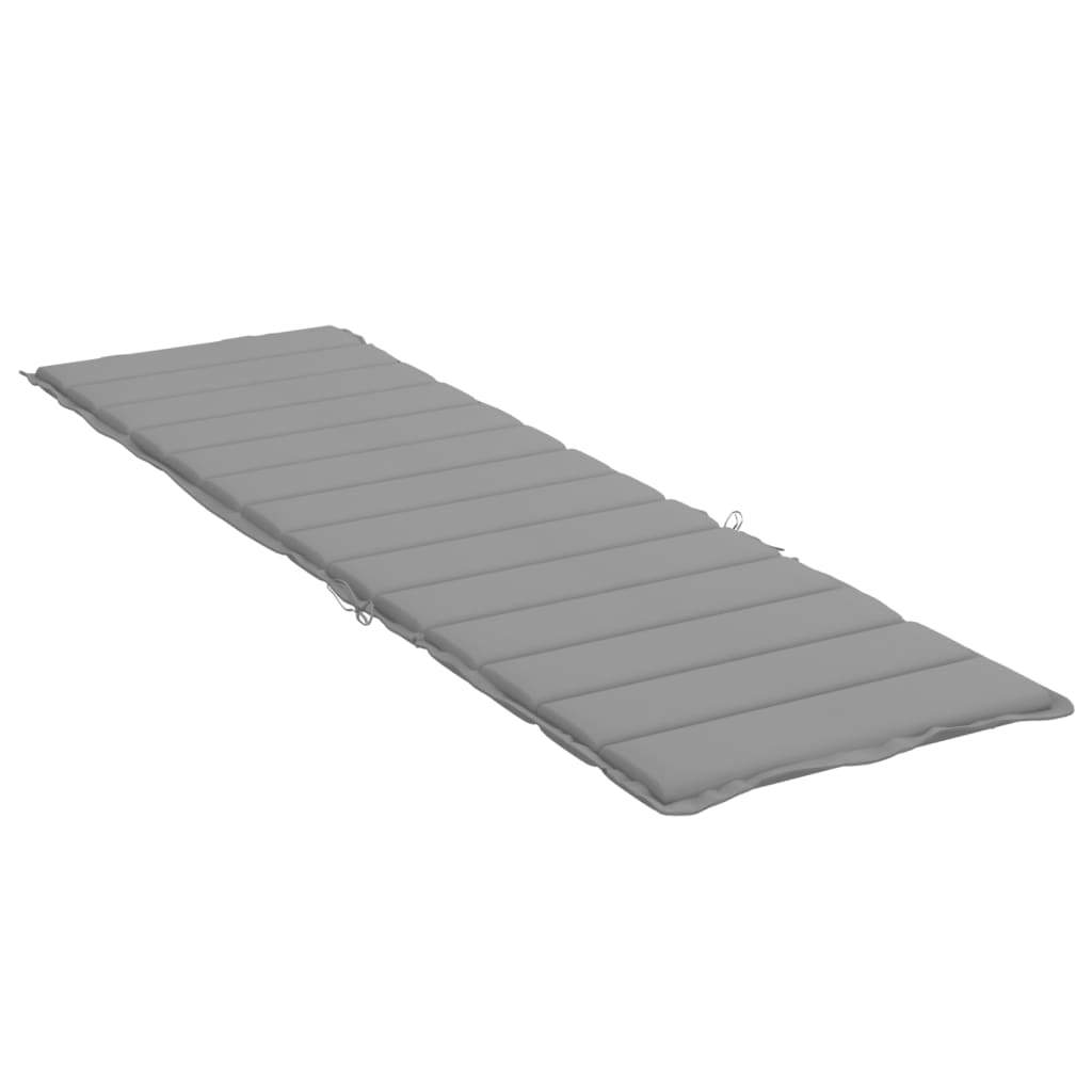 Jastuk za ležaljku sivi 200 x 60 x 3 cm od tkanine Oxford