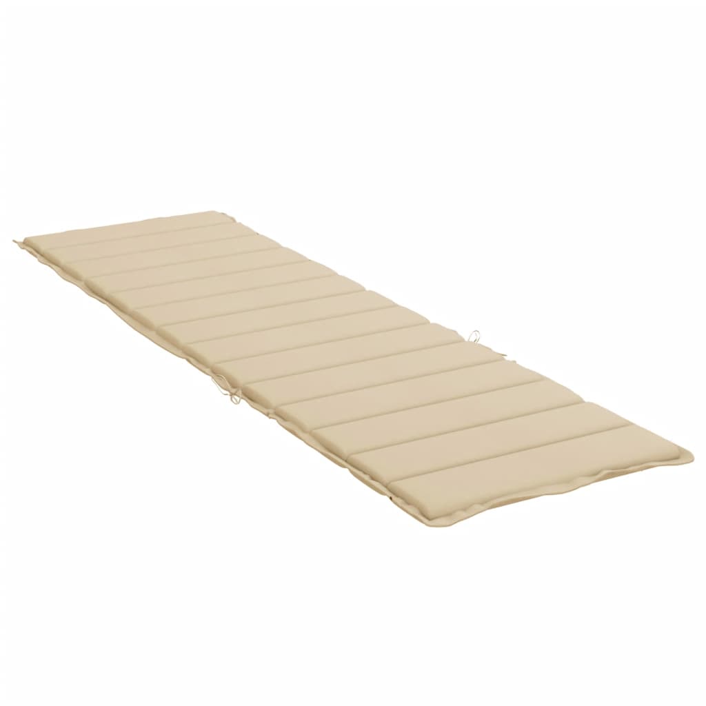 Jastuk za ležaljku bež 200 x 60 x 3 cm od tkanine Oxford