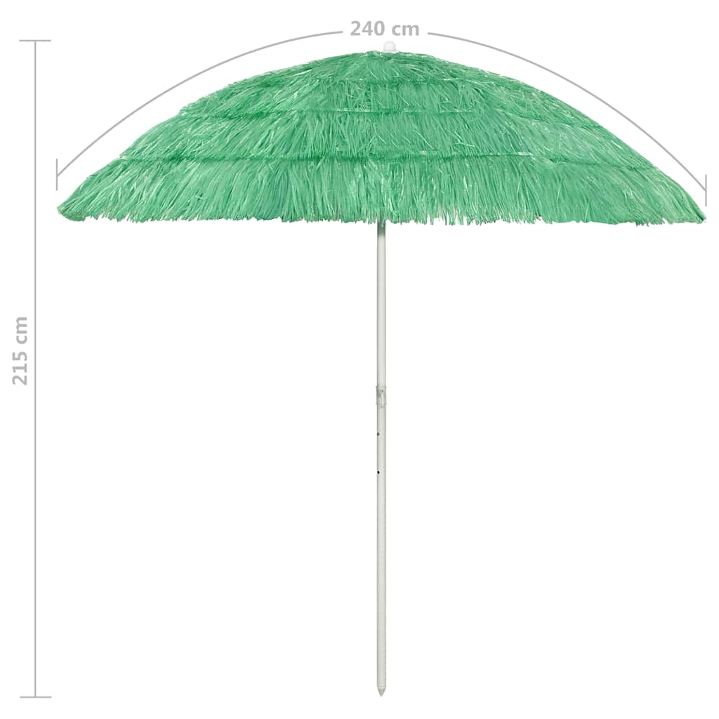Suncobran za plažu Hawaii zeleni 240 cm