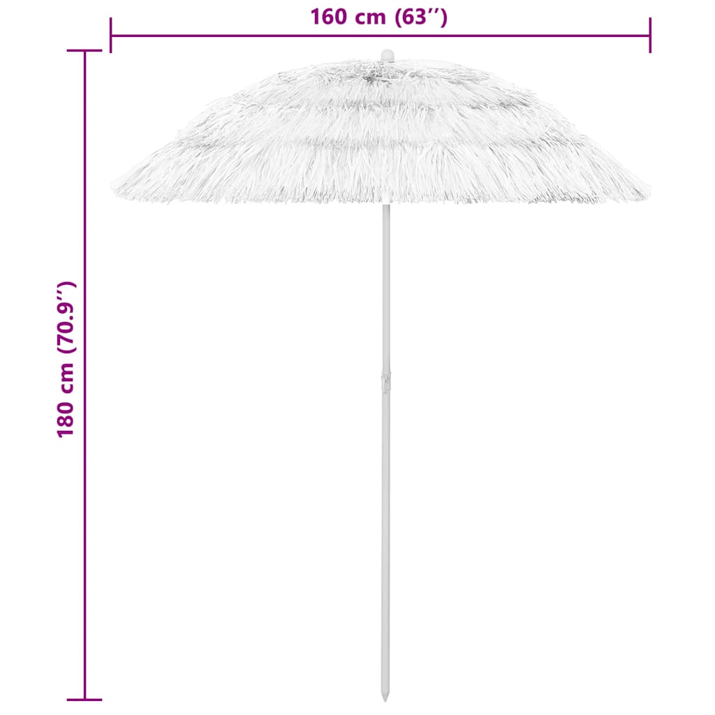 Suncobran za plažu Hawaii bijeli 240 cm