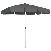 Suncobran za plažu antracit 200 x 125 cm