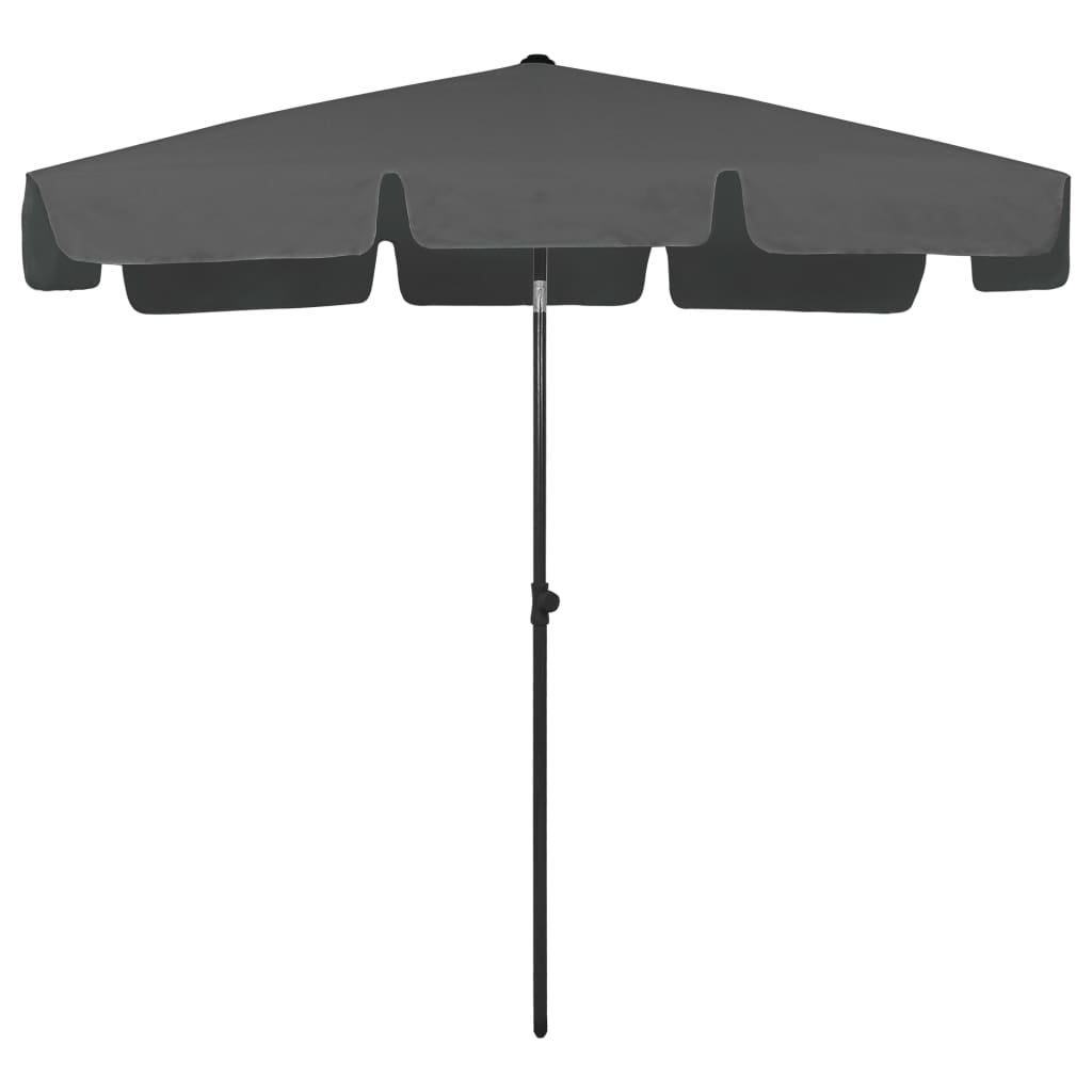 Suncobran za plažu antracit 200 x 125 cm