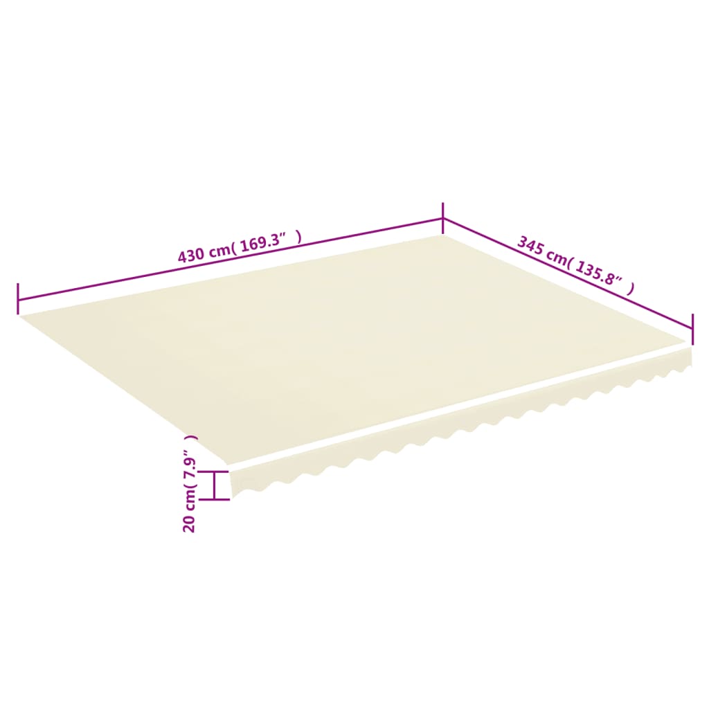 Zamjenska tkanina za tendu krem 4,5 x 3,5 m