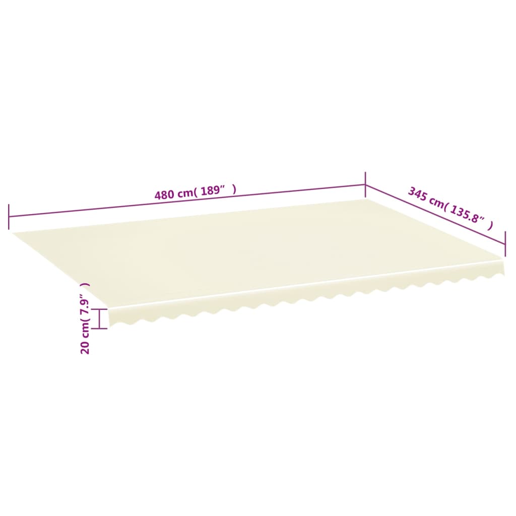 Zamjenska tkanina za tendu krem 5 x 3,5 m