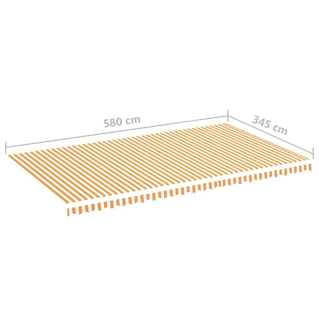 Zamjenska tkanina za tendu žuto-bijela 6 x 3,5 m