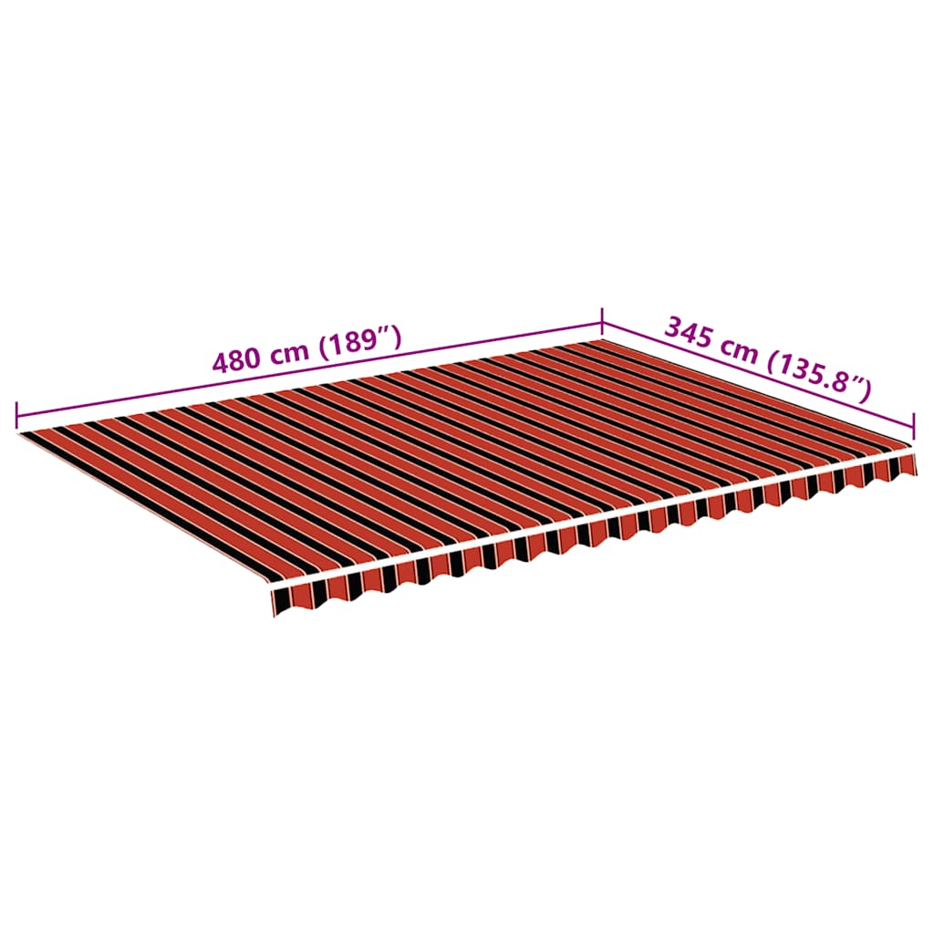 Zamjenska tkanina za tendu narančasto-smeđa 5 x 3,5 m