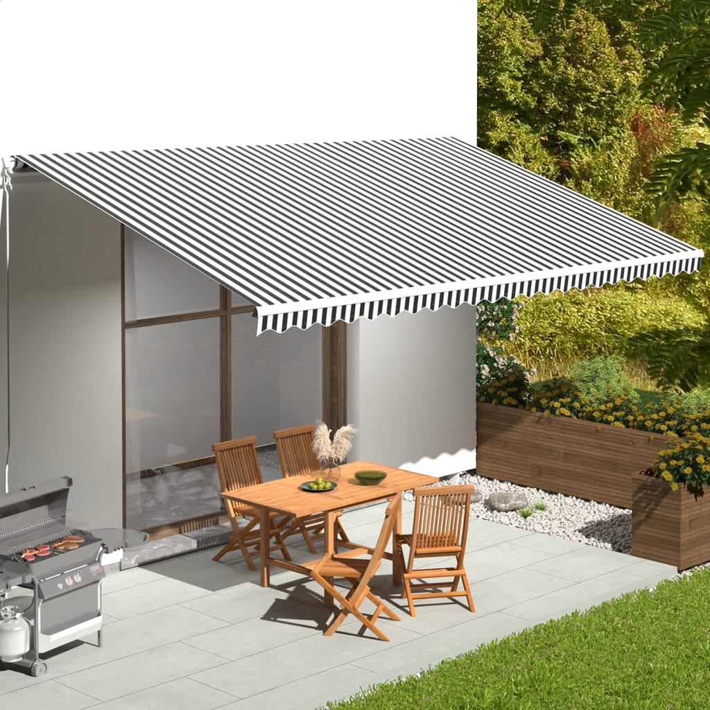 Zamjenska tkanina za tendu antracit-bijela 6 x 3,5 m