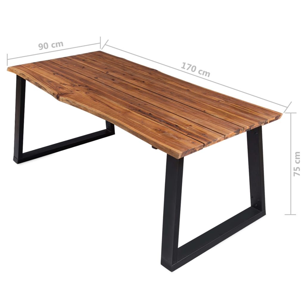 Blagovaonski stol 170 x 90 x 75 cm od masivnog bagremovog drva