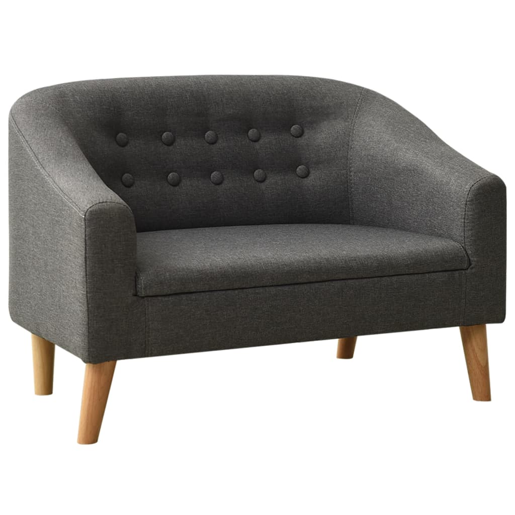 Dječja sofa od tkanine siva