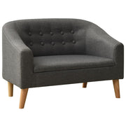 Dječja sofa od tkanine siva