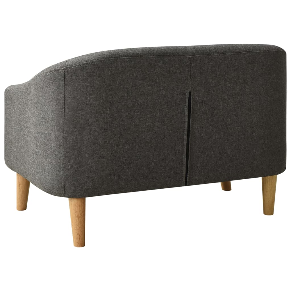 Dječja sofa od tkanine siva