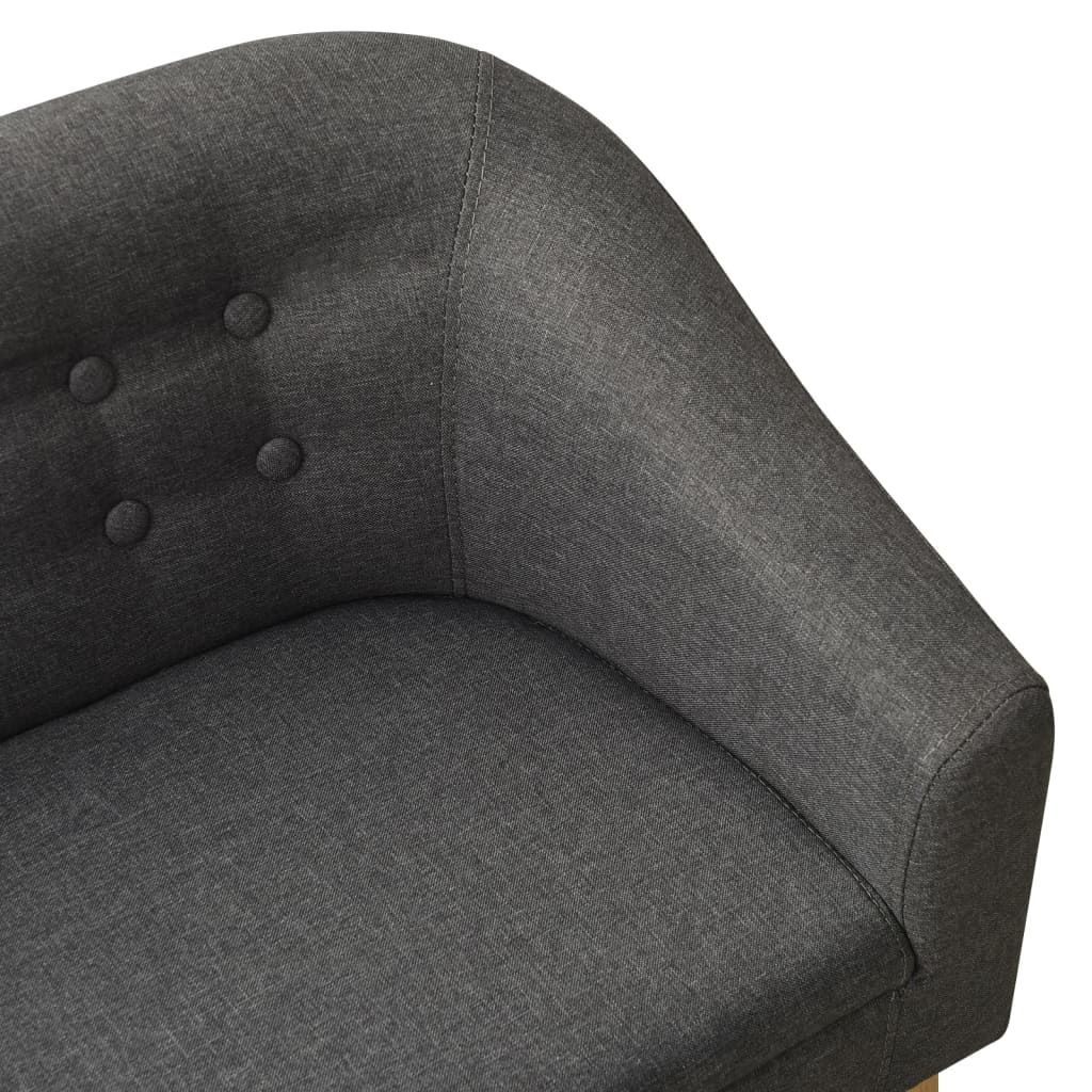 Dječja sofa od tkanine siva