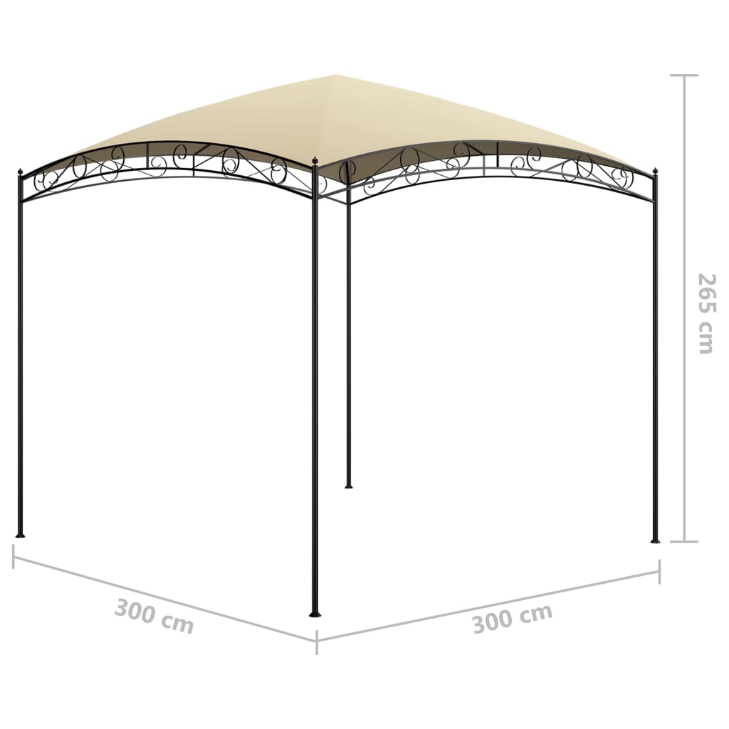 Sjenica 3 x 3 x 2,65 m krem 180 g/m²