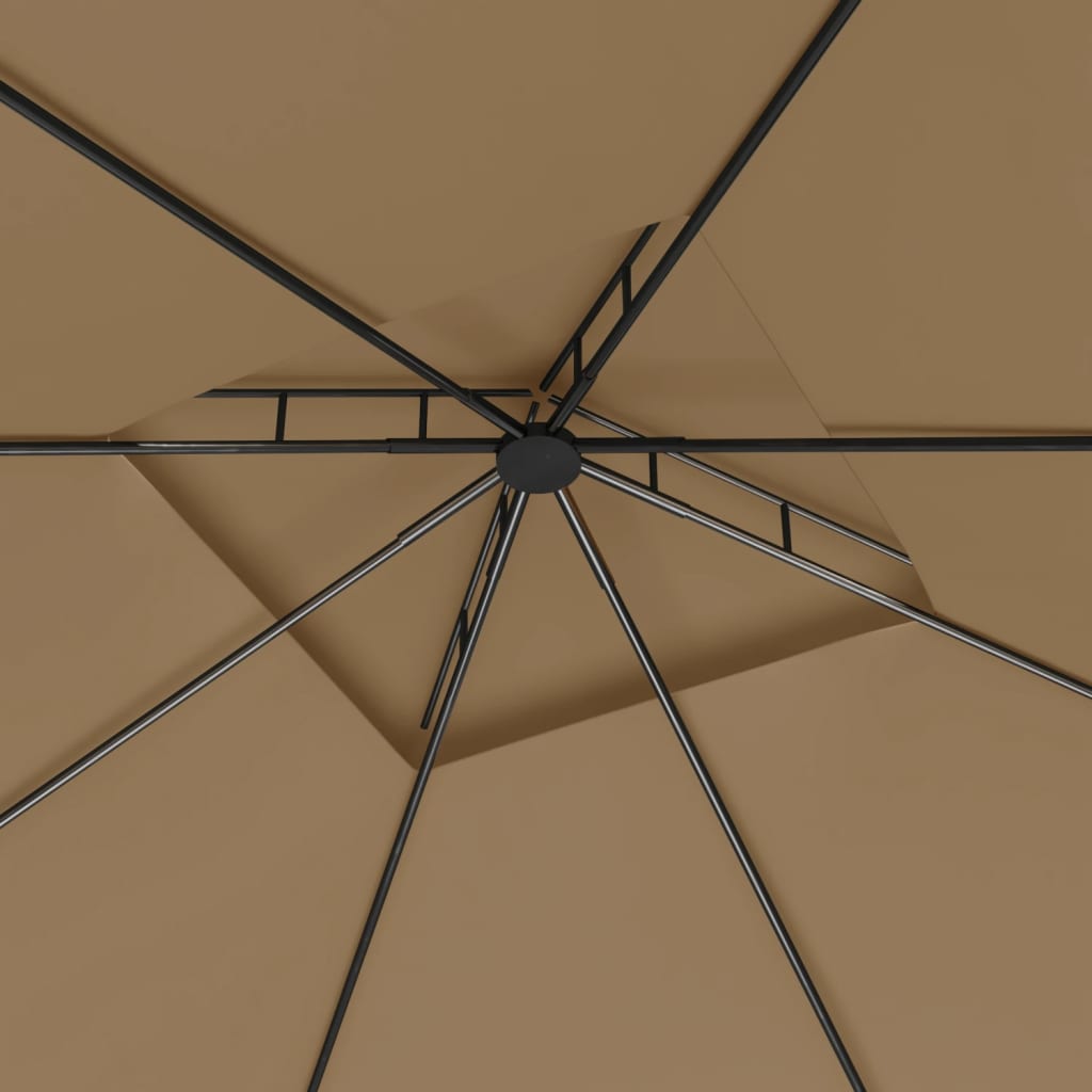 Sjenica 3 x 3 x 2,7 m smeđe-siva 160 g/m²
