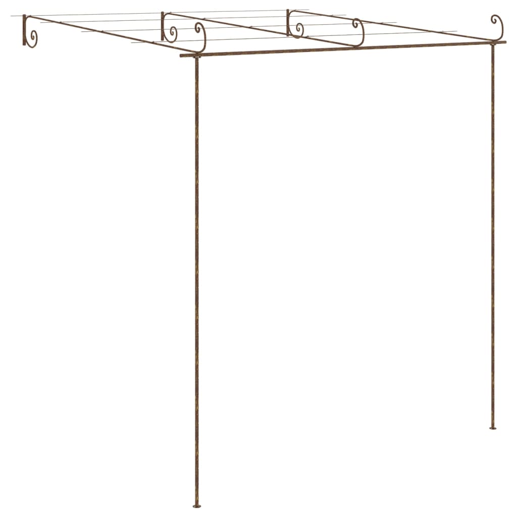 Vrtna pergola antikna smeđa 3 x 3 x 2,5 m željezna