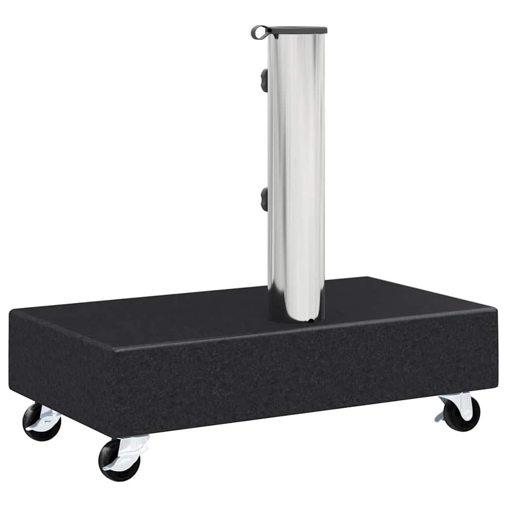 Postolje za suncobran crno 45 x 25 x 8 cm granitno
