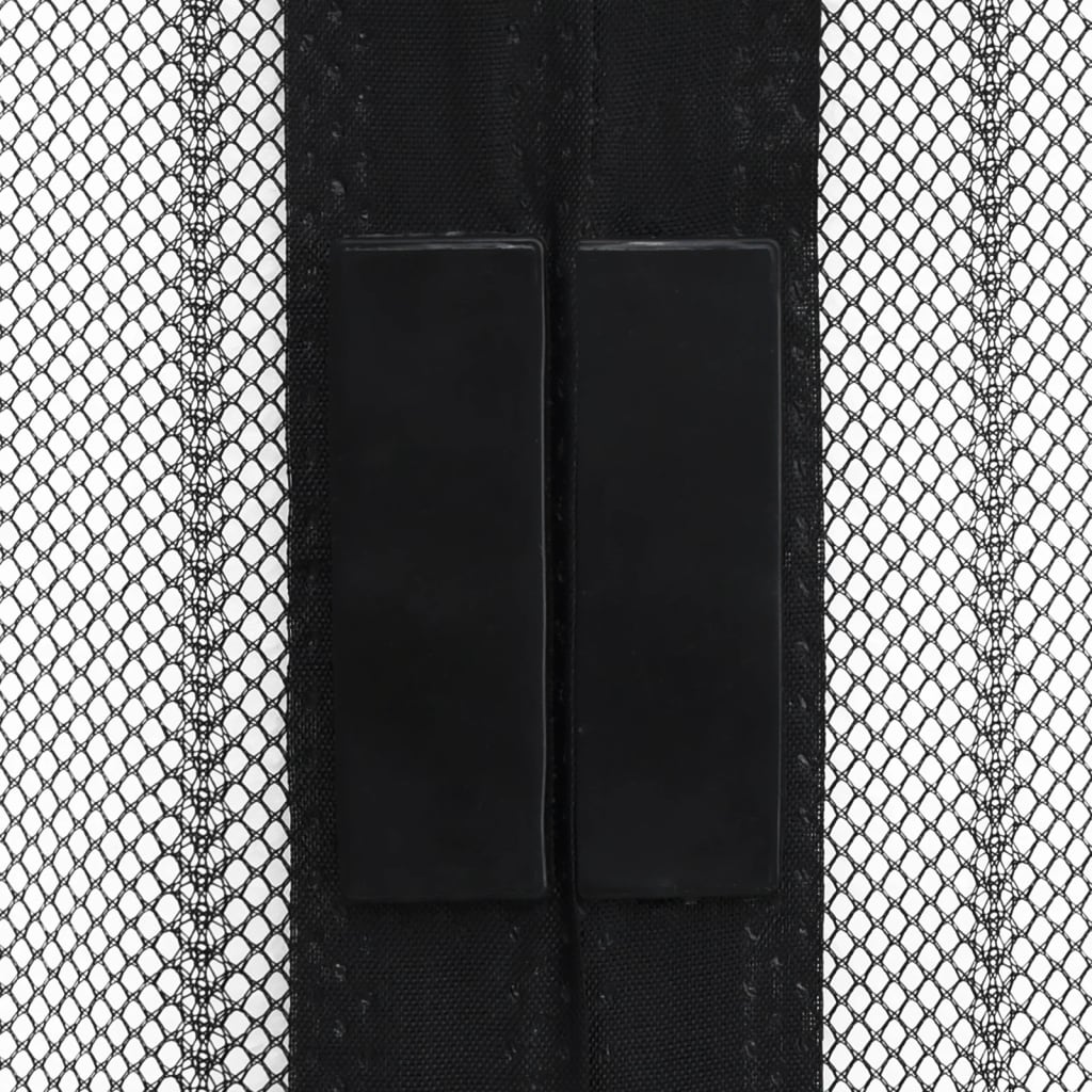 Zastori protiv insekata 2 kom s magnetima 220 x 100 cm crni