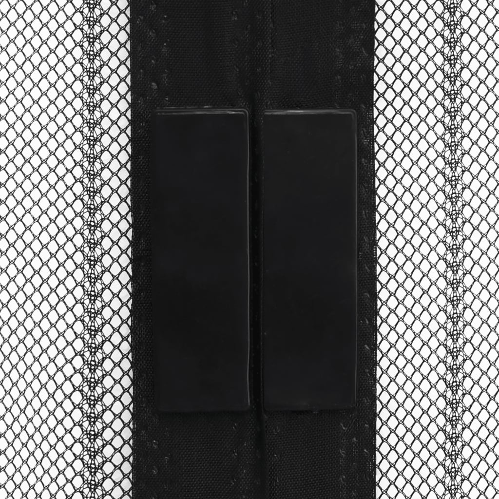 Zastori protiv insekata 2 kom s magnetima 220 x 130 cm crni