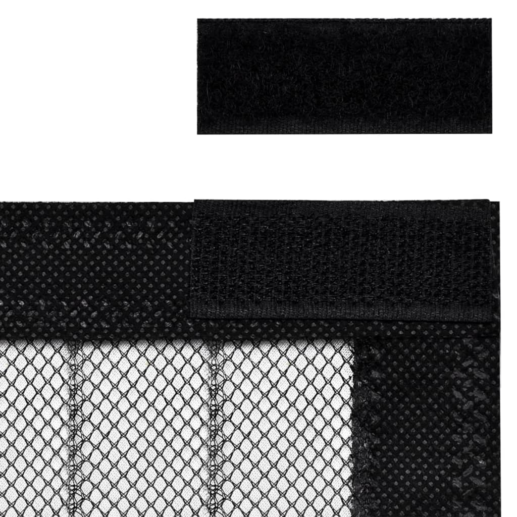 Zastori protiv insekata 2 kom s magnetima 220 x 130 cm crni