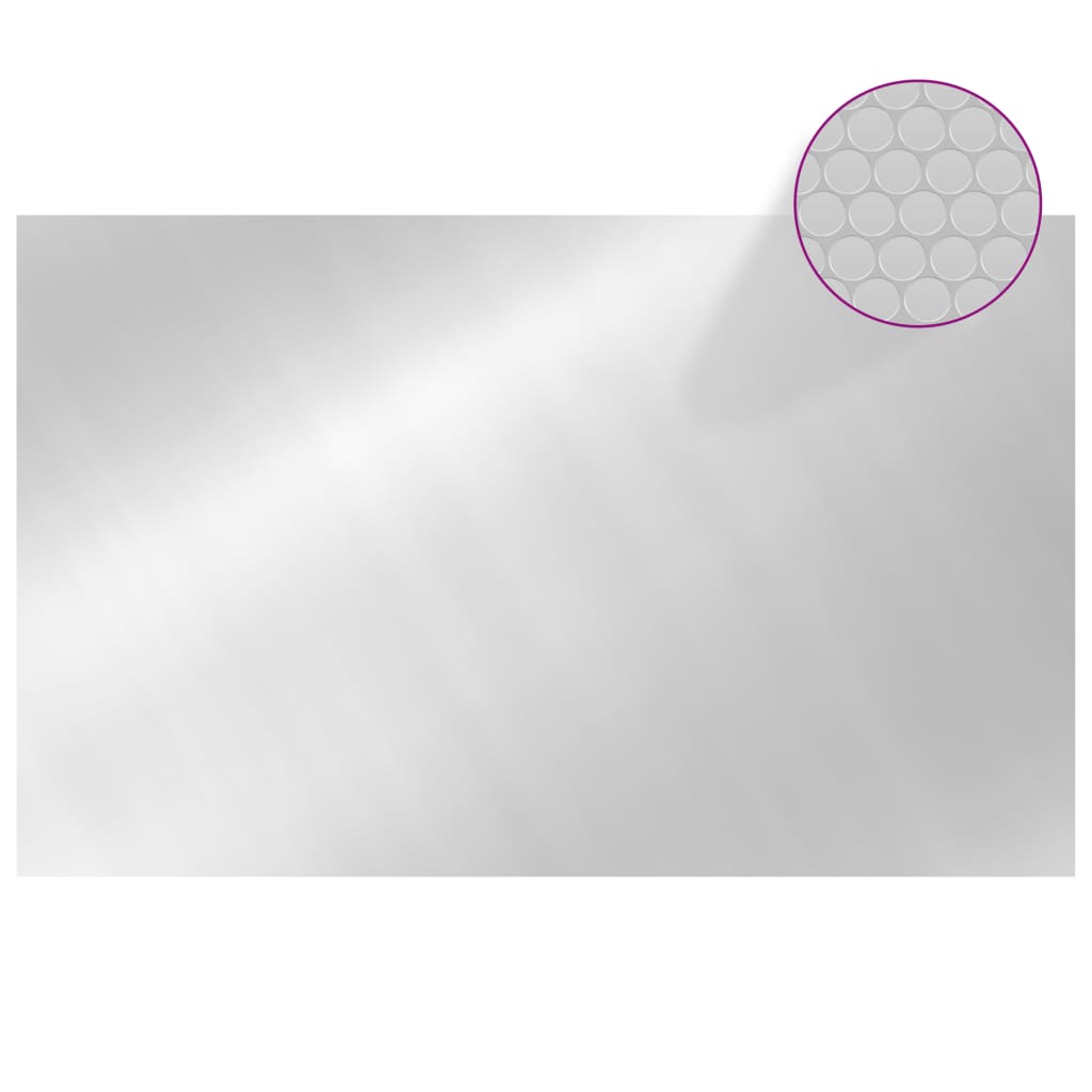 Pravokutni pokrivač za bazen 800 x 500 cm PE srebrni