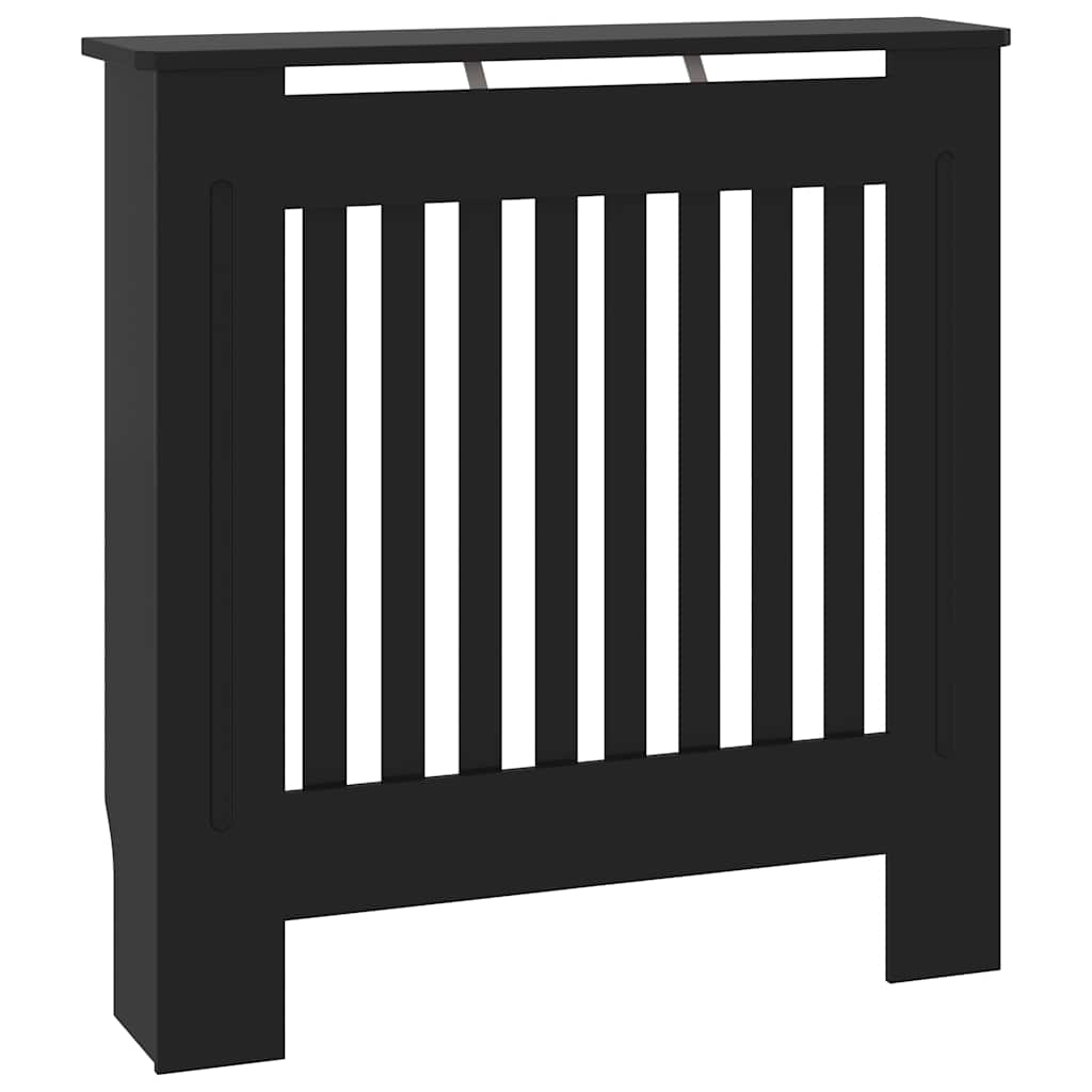 Pokrov za radijator konstruirano drvo crni 78 cm