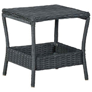 Vrtni stol tamnosivi 45 x 45 x 46,5 cm od poliratana
