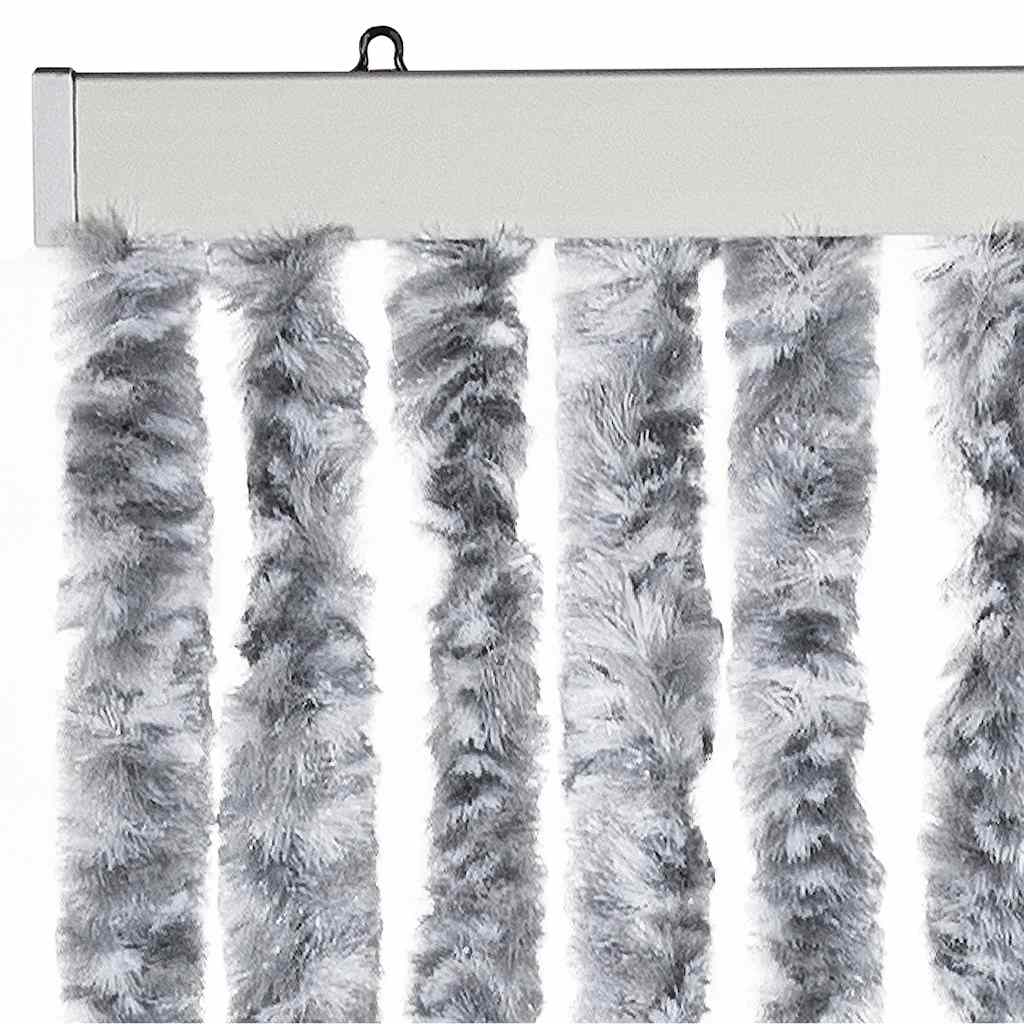 Zastor protiv insekata bijelo-sivi 56 x 200 cm šenil