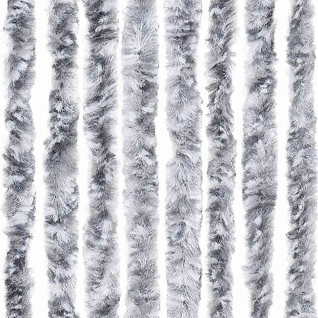Zastor protiv insekata bijelo-sivi 56 x 200 cm šenil