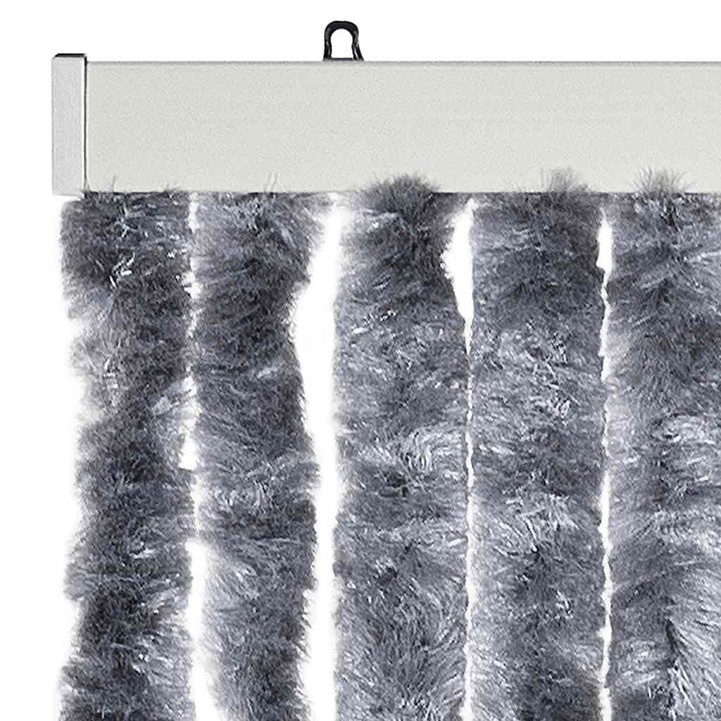 Zastor protiv insekata srebrni 56 x 200 cm šenil