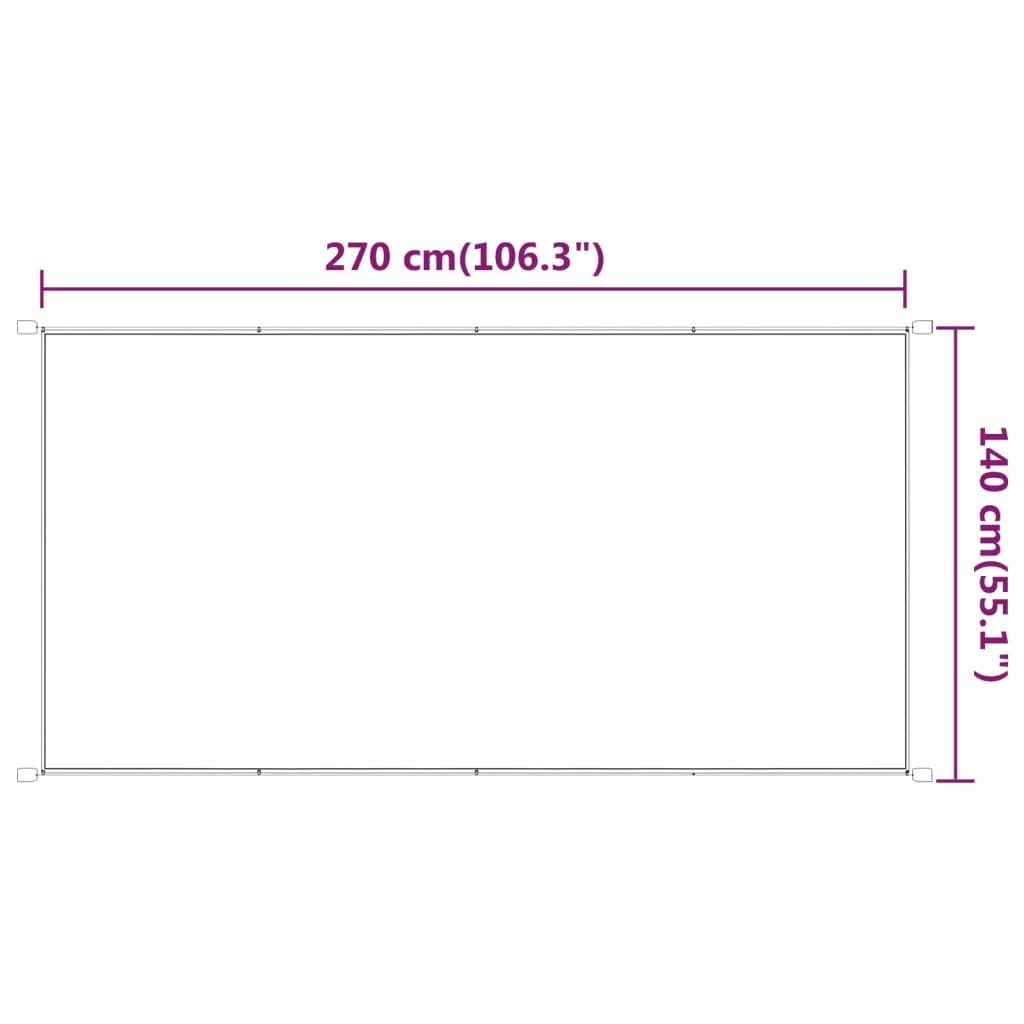 Okomita tenda antracit 140 x 270 cm od tkanine Oxford