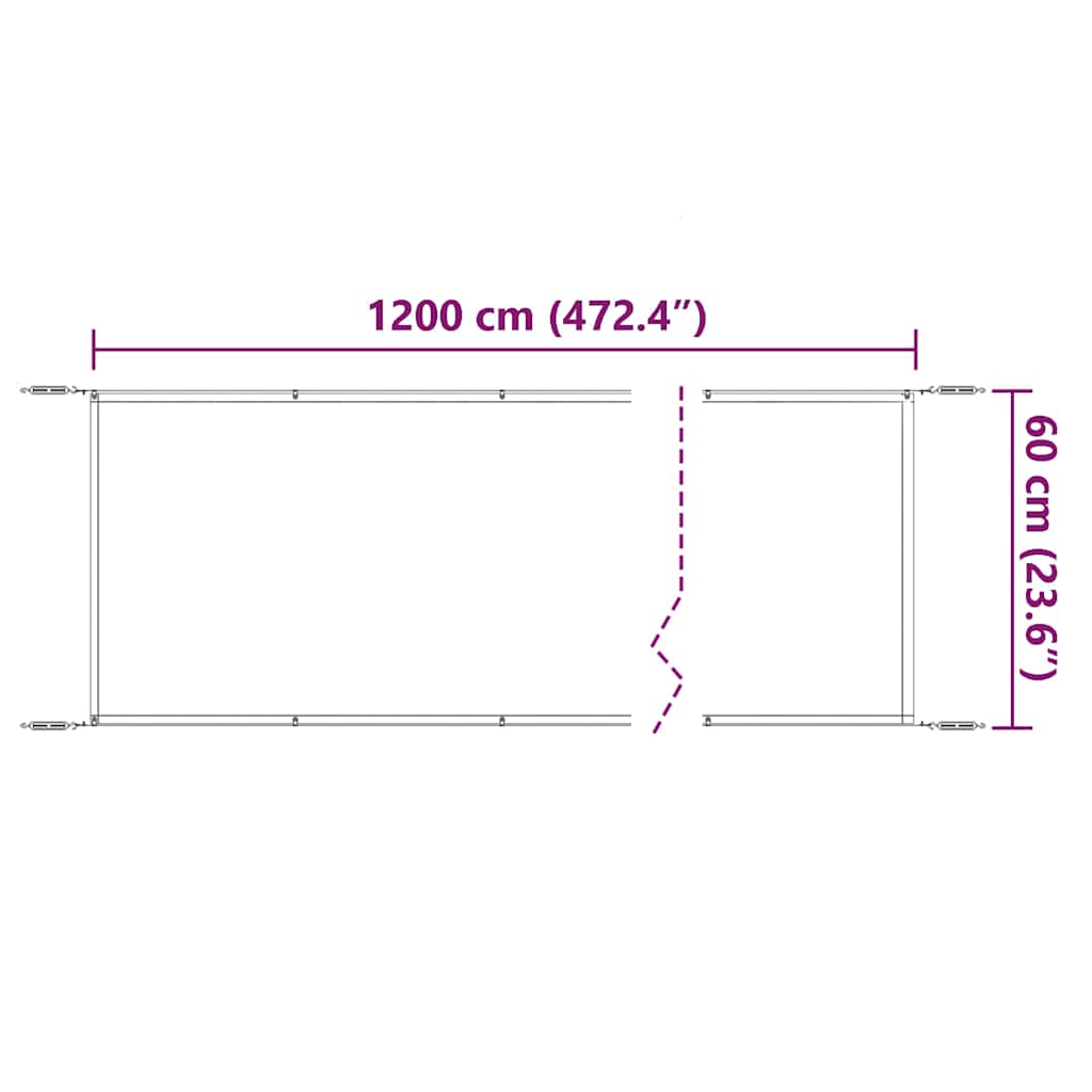 Okomita tenda bež 60 x 1200 cm od tkanine Oxford