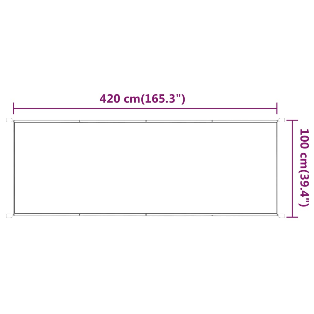 Okomita tenda svjetlozelena 100 x 420 cm od tkanine Oxford