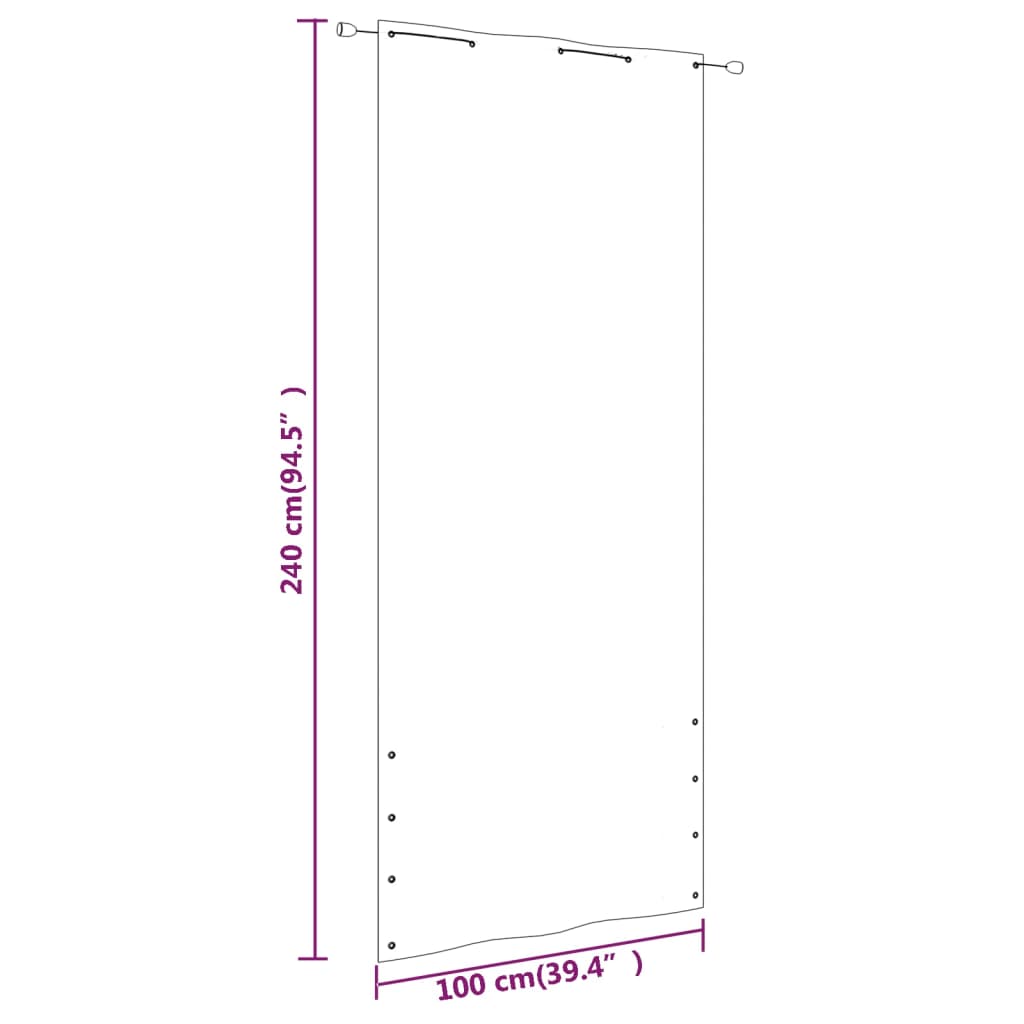 Balkonski zastor plavi 100 x 240 cm od tkanine Oxford