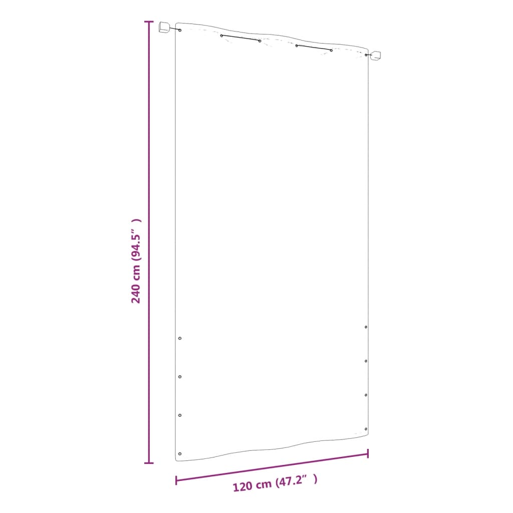 Balkonski zastor crveni 120 x 240 cm od tkanine Oxford