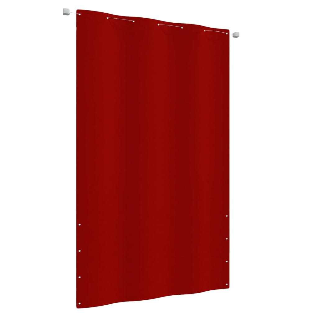 Balkonski zastor crveni 140 x 240 cm od tkanine Oxford