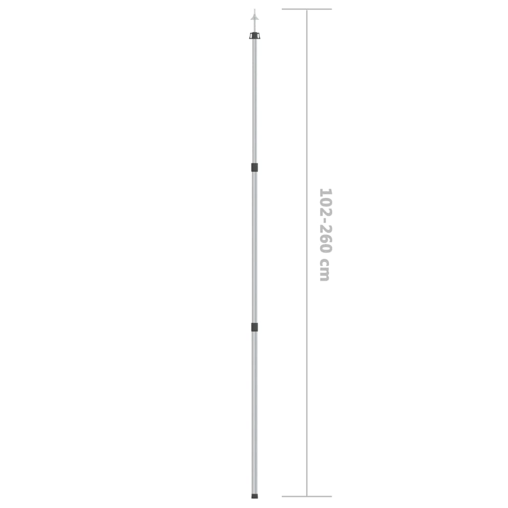 Teleskopska šipka za ceradu duljine 102 – 260 cm aluminijska
