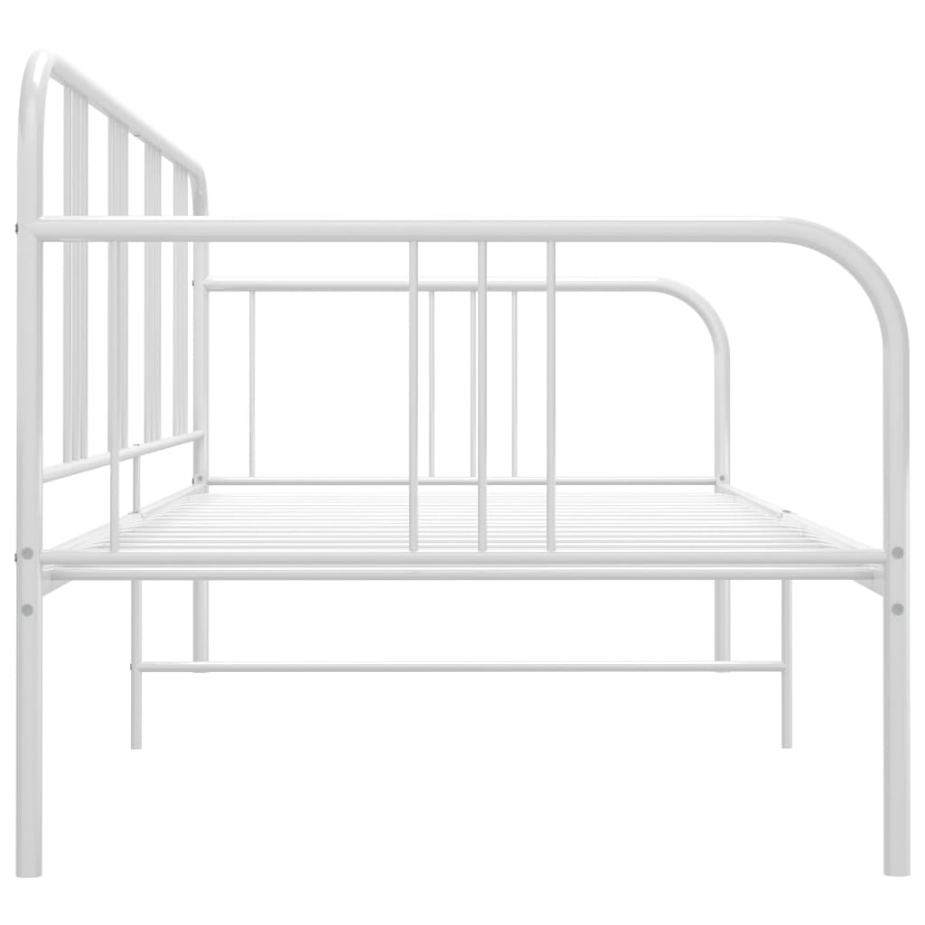 Okvir za krevet na razvlačenje bijeli metalni 90 x 200 cm