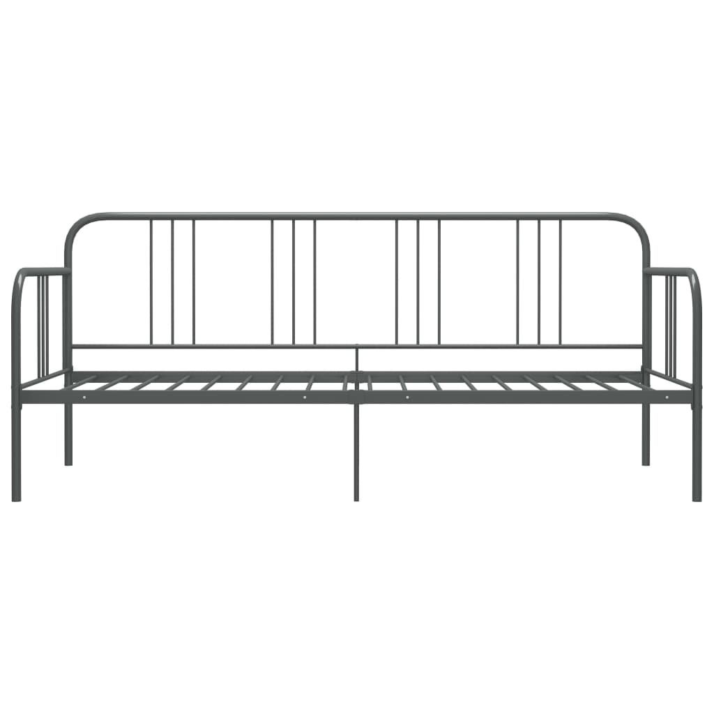 Okvir za krevet na razvlačenje sivi metalni 90 x 200 cm