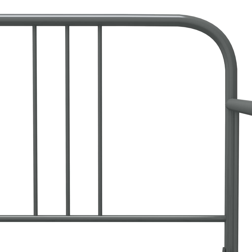 Okvir za krevet na razvlačenje sivi metalni 90 x 200 cm