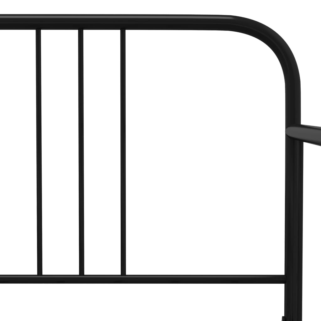 Okvir za krevet na razvlačenje crni metalni 90 x 200 cm
