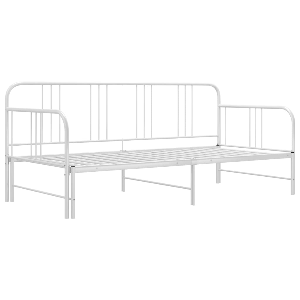 Okvir za krevet na razvlačenje bijeli metalni 90 x 200 cm