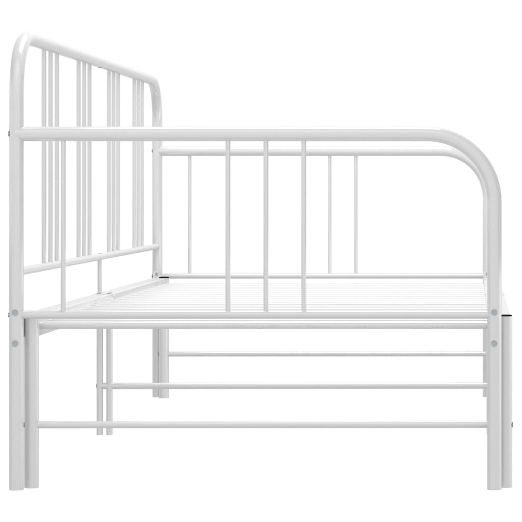 Okvir za krevet na razvlačenje bijeli metalni 90 x 200 cm