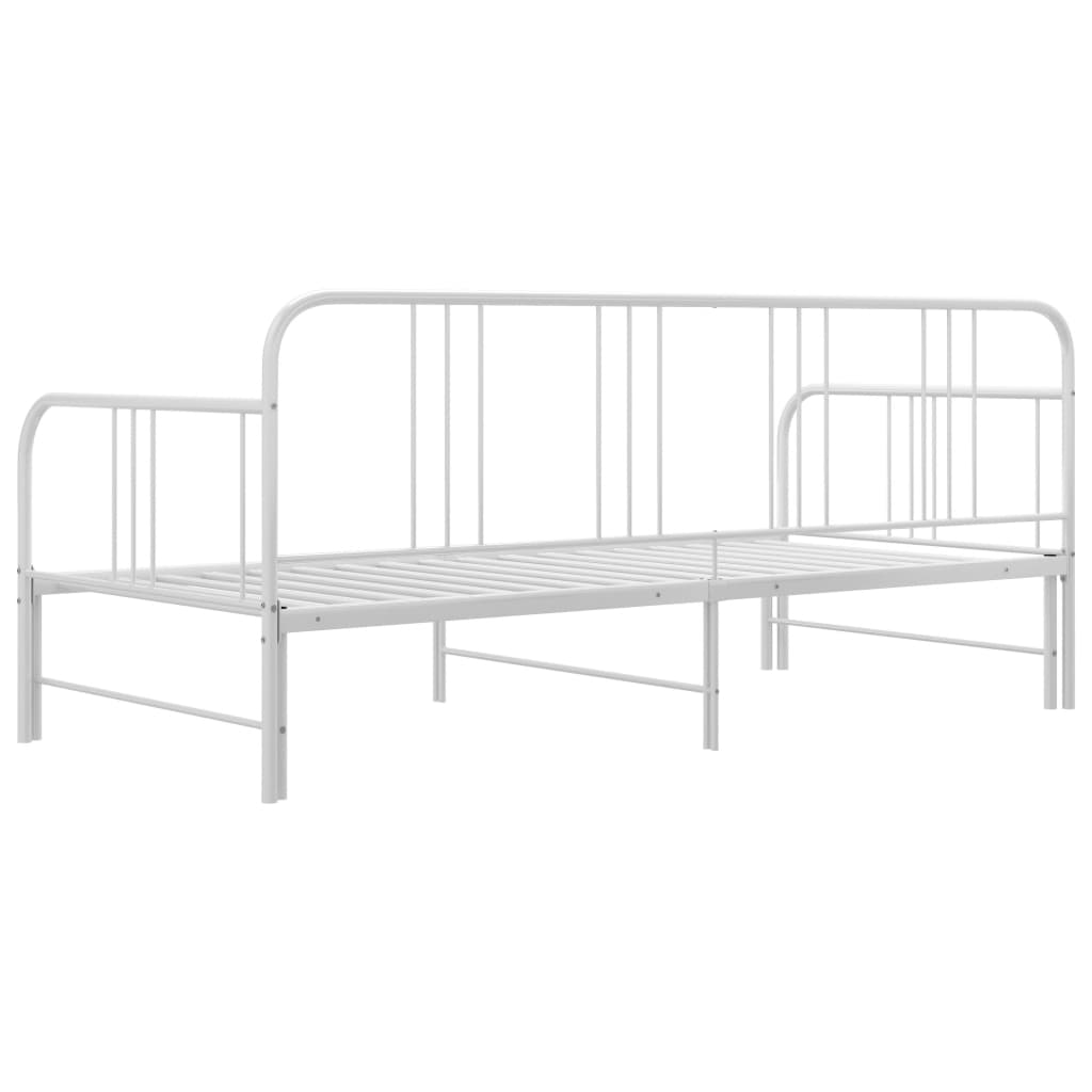 Okvir za krevet na razvlačenje bijeli metalni 90 x 200 cm