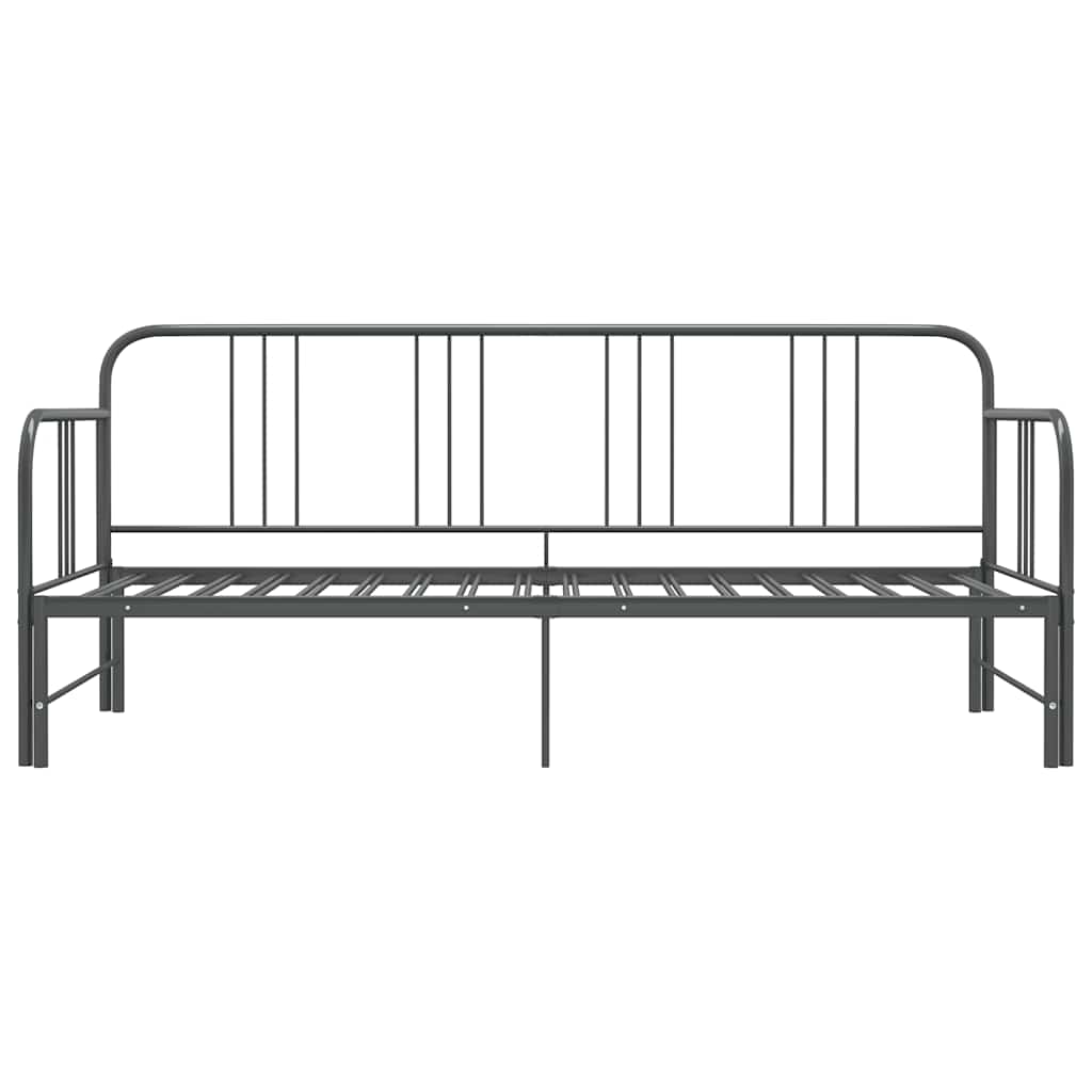 Okvir za krevet na razvlačenje sivi metalni 90 x 200 cm