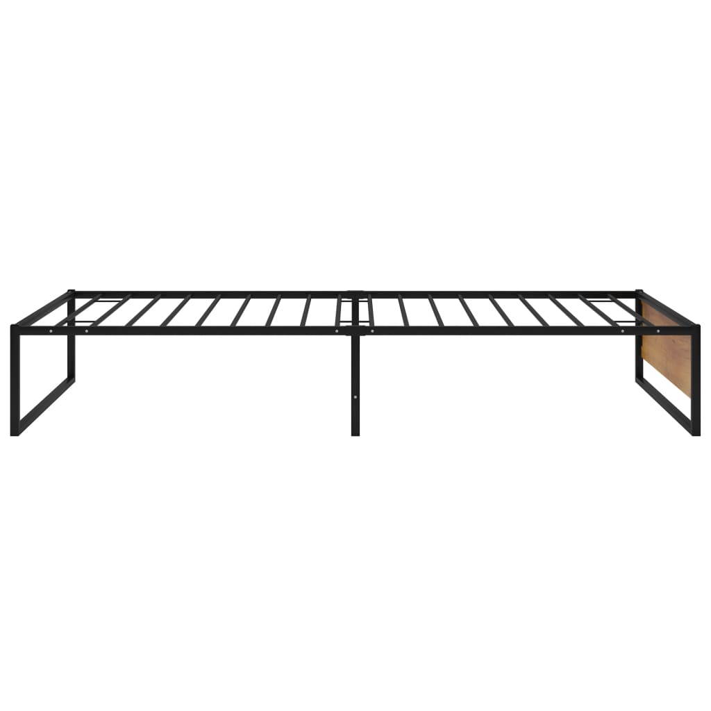 Okvir za krevet crni metalni 100 x 200 cm