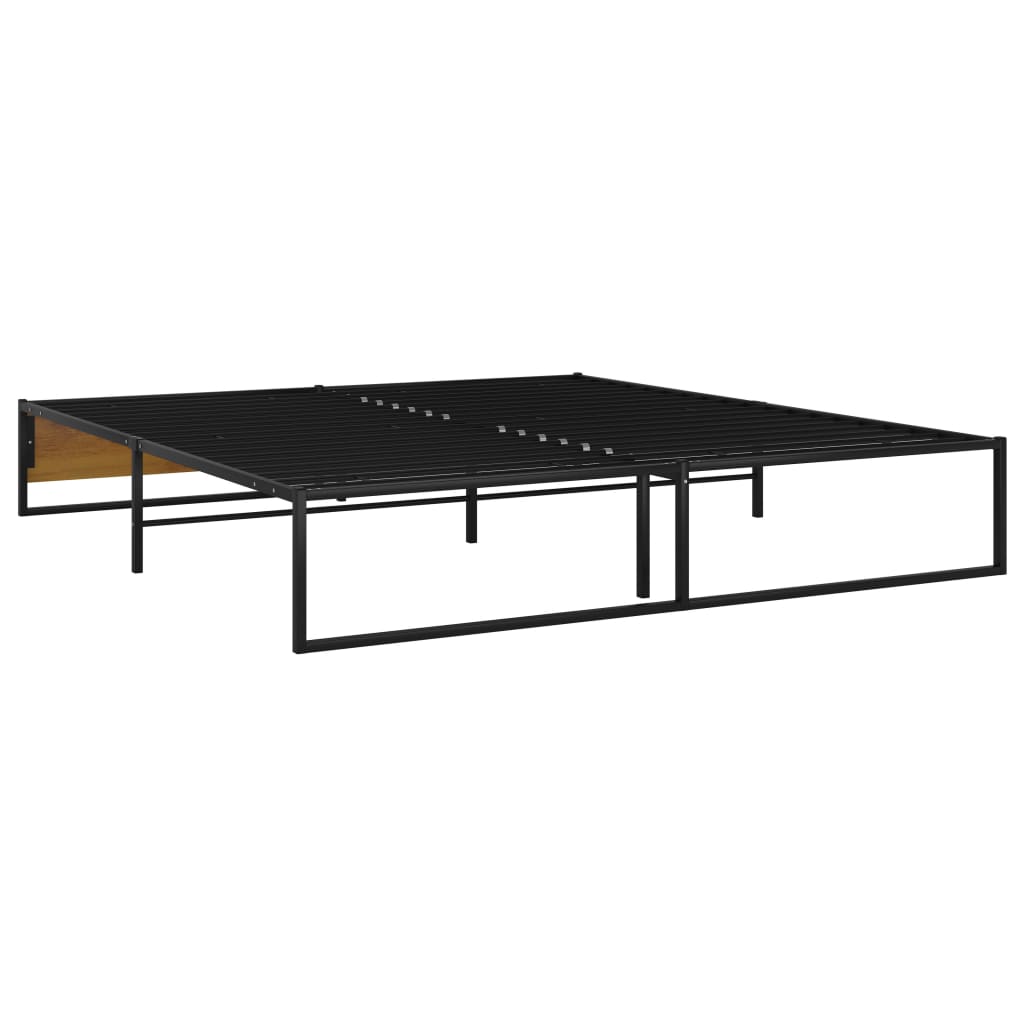 Okvir za krevet crni metalni 140 x 200 cm
