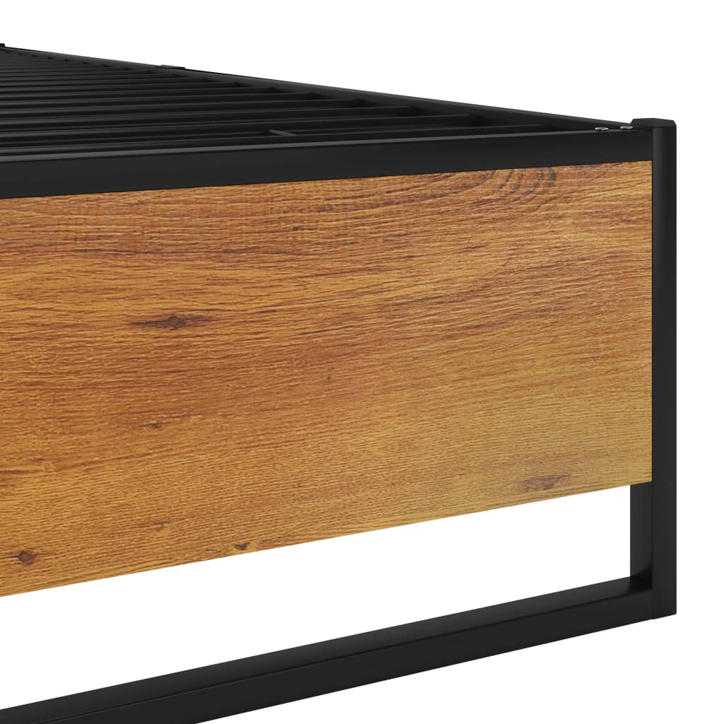 Okvir za krevet crni metalni 140 x 200 cm