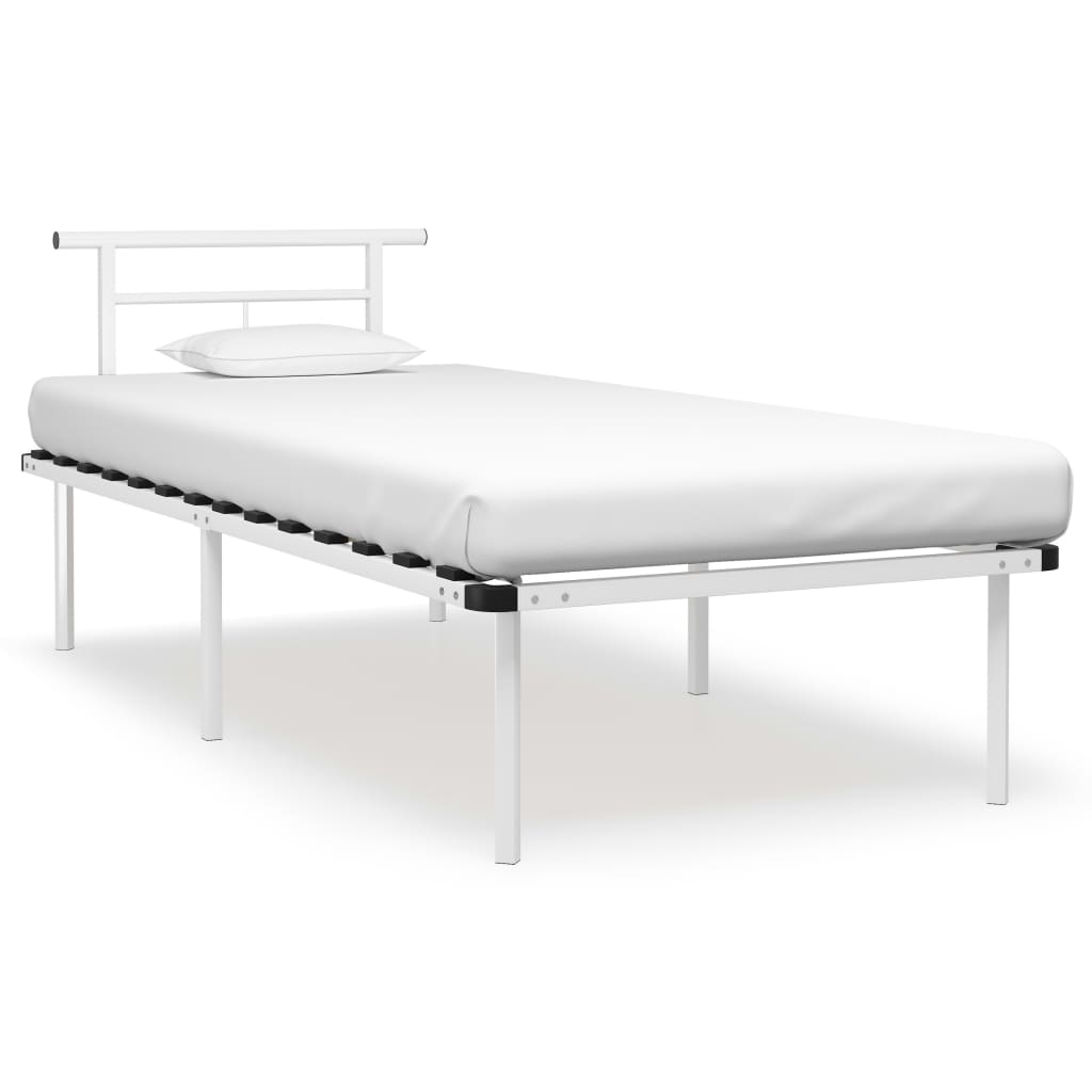 Okvir za krevet bijeli metalni 90 x 200 cm