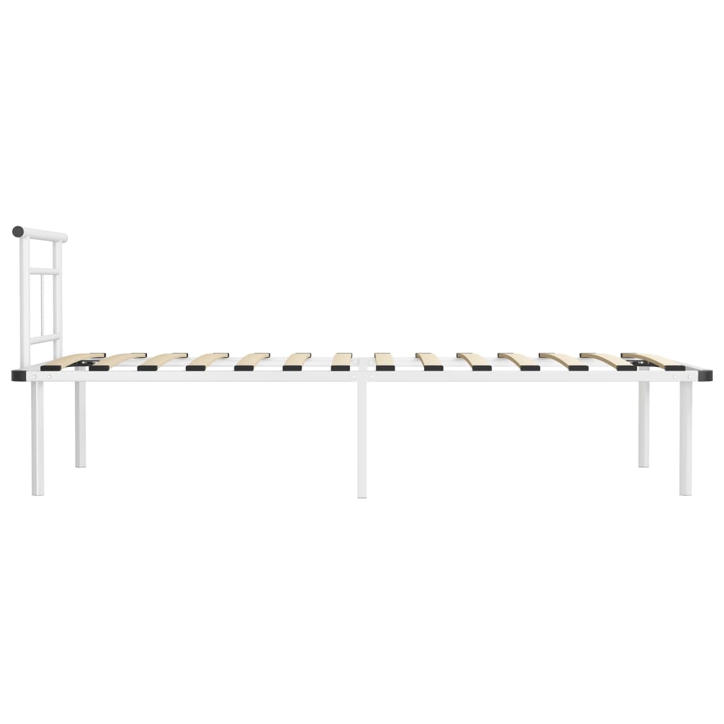 Okvir za krevet bijeli metalni 90 x 200 cm